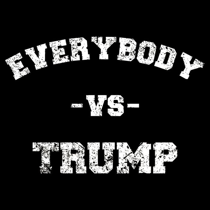 Distressed Everybody VS Trump Zip Tote Bag