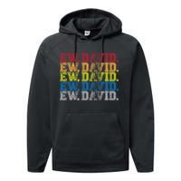 Distressed Ew, David Performance Fleece Hoodie