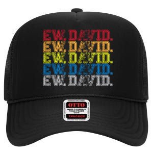 Distressed Ew, David High Crown Mesh Back Trucker Hat