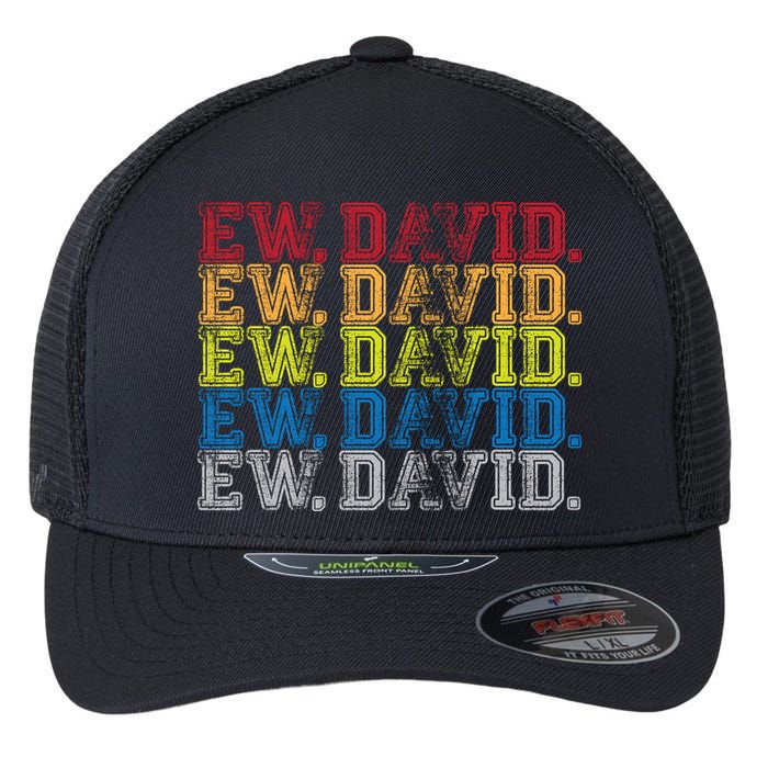 Distressed Ew, David Flexfit Unipanel Trucker Cap