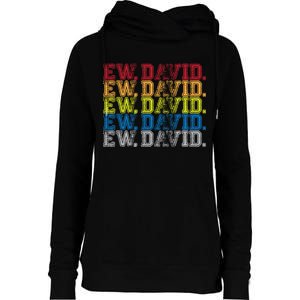 Distressed Ew, David Womens Funnel Neck Pullover Hood