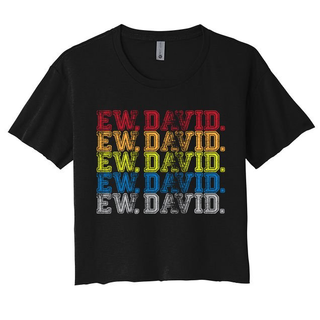 Distressed Ew, David Crop Top