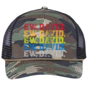 Distressed Ew, David Retro Rope Trucker Hat Cap