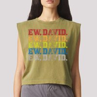 Distressed Ew, David Garment-Dyed Women's Muscle Tee
