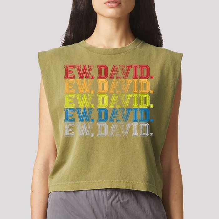 Distressed Ew, David Garment-Dyed Women's Muscle Tee
