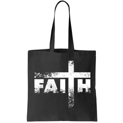 Distressed Faith Cross  Bag