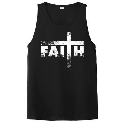 Distressed Faith Cross  PosiCharge Competitor Tank