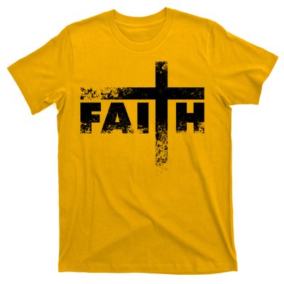 Distressed Faith Cross  T-Shirt