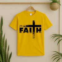Distressed Faith Cross  T-Shirt