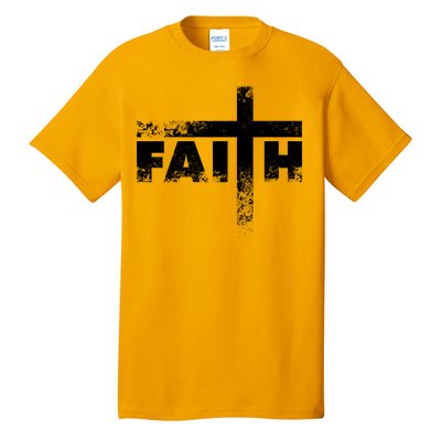 Distressed Faith Cross  Tall T-Shirt