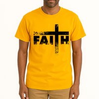 Distressed Faith Cross  Tall T-Shirt