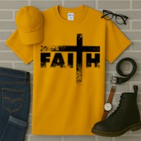 Distressed Faith Cross  Tall T-Shirt