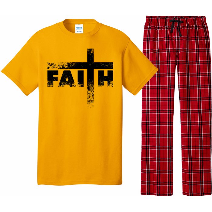 Distressed Faith Cross  Pajama Set