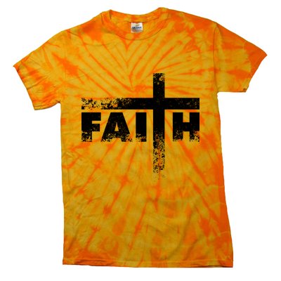 Distressed Faith Cross  Tie-Dye T-Shirt