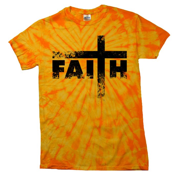 Distressed Faith Cross  Tie-Dye T-Shirt