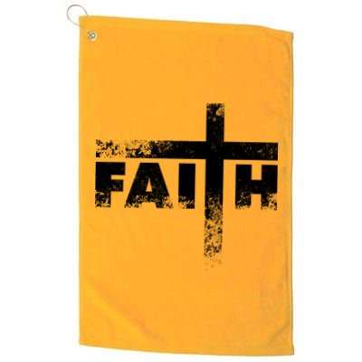 Distressed Faith Cross  Golf Towel