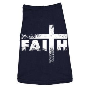 Distressed Faith Cross  Doggie Tank