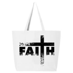 Distressed Faith Cross  25L Jumbo Tote