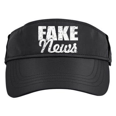 Distressed Fake News Logo Adult Drive Performance Visor