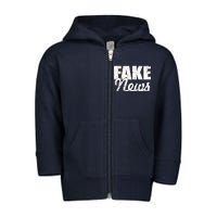 Distressed Fake News Logo Toddler Zip Fleece Hoodie