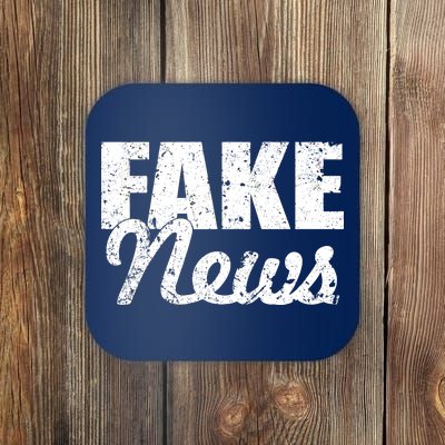 Distressed Fake News Logo Coaster