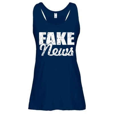 Distressed Fake News Logo Ladies Essential Flowy Tank