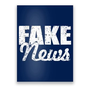 Distressed Fake News Logo Poster