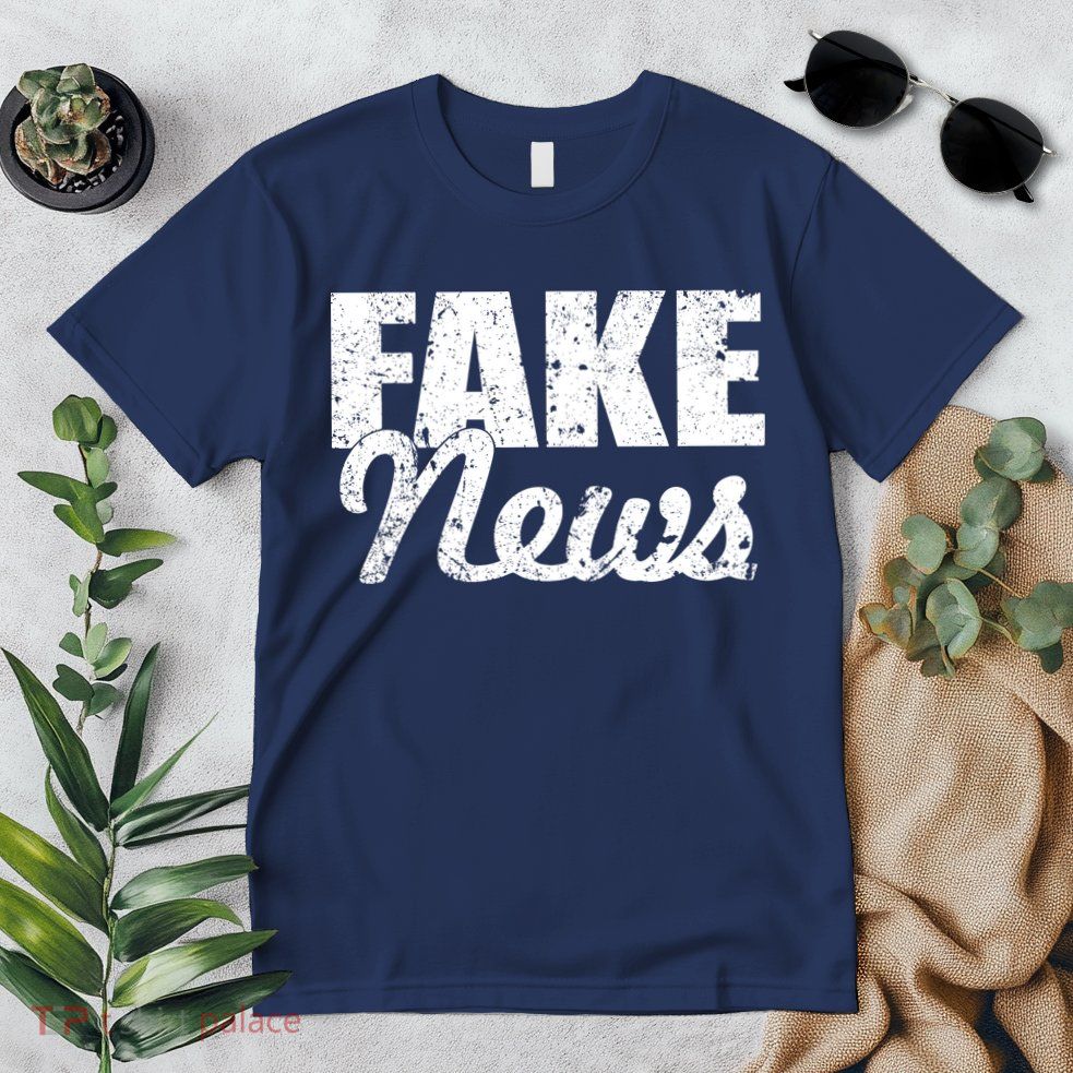 Distressed Fake News Logo Premium T-Shirt