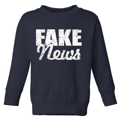 Distressed Fake News Logo Toddler Sweatshirt
