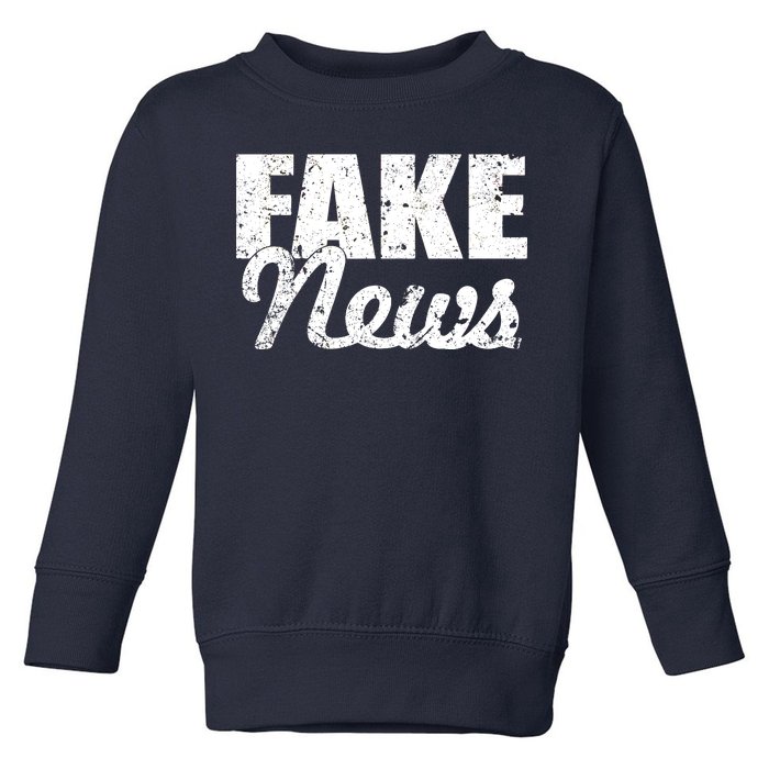 Distressed Fake News Logo Toddler Sweatshirt