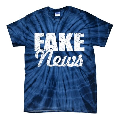 Distressed Fake News Logo Tie-Dye T-Shirt