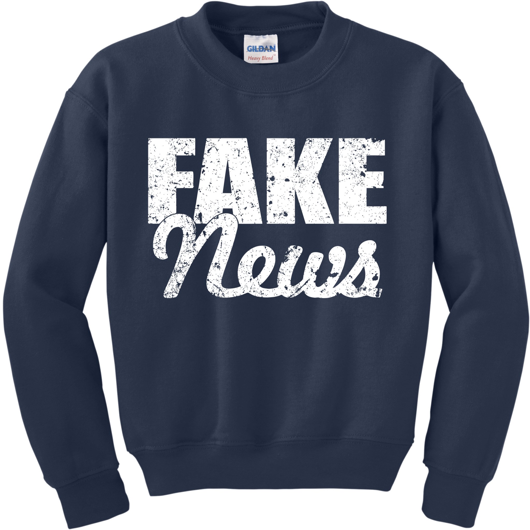 Distressed Fake News Logo Kids Sweatshirt