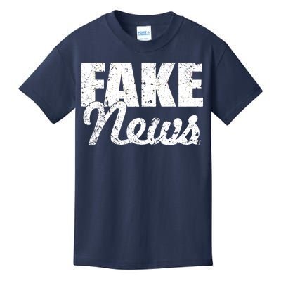 Distressed Fake News Logo Kids T-Shirt