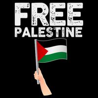 Distressed Free Palestine Waving Flag City Backpack