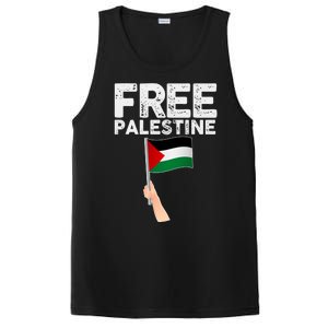 Distressed Free Palestine Waving Flag PosiCharge Competitor Tank