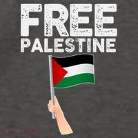 Distressed Free Palestine Waving Flag Vector Backpack