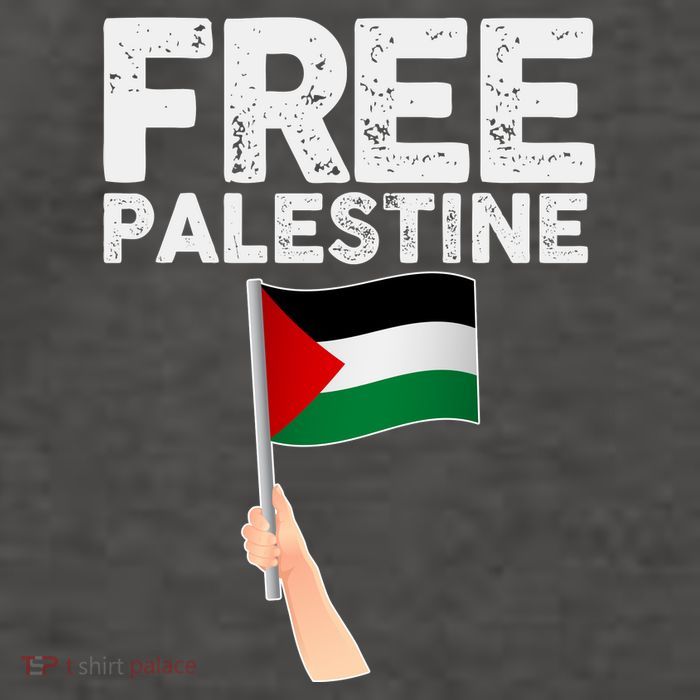 Distressed Free Palestine Waving Flag Vector Backpack