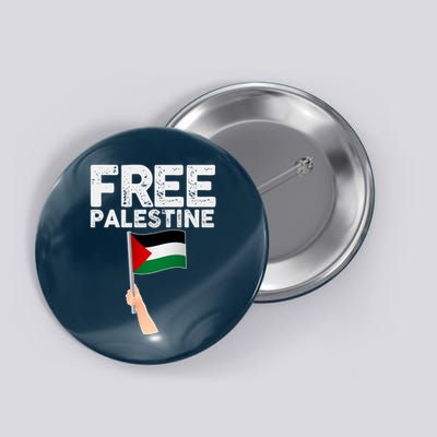 Distressed Free Palestine Waving Flag Button