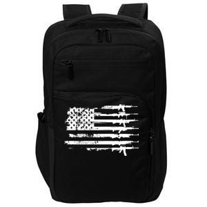 Distressed Gun Riffle US Flag Impact Tech Backpack