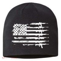 Distressed Gun Riffle US Flag Sustainable Beanie
