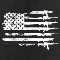 Distressed Gun Riffle US Flag Hat