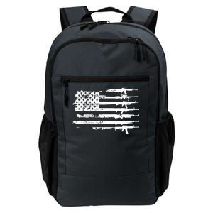 Distressed Gun Riffle US Flag Daily Commute Backpack