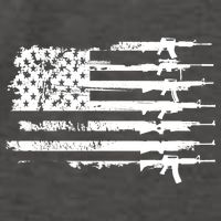 Distressed Gun Riffle US Flag Vector Backpack