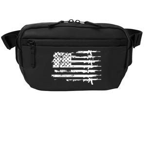 Distressed Gun Riffle US Flag Crossbody Pack