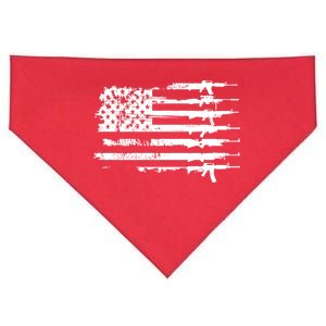 Distressed Gun Riffle US Flag USA-Made Doggie Bandana