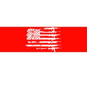 Distressed Gun Riffle US Flag Bumper Sticker