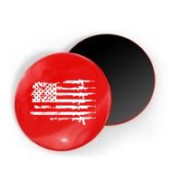 Distressed Gun Riffle US Flag Magnet