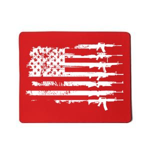 Distressed Gun Riffle US Flag Mousepad