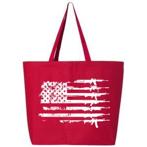 Distressed Gun Riffle US Flag 25L Jumbo Tote