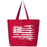 Distressed Gun Riffle US Flag 25L Jumbo Tote